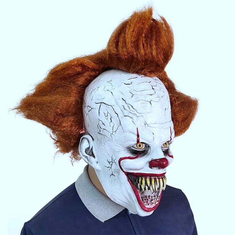 Одежда для клоуна ужасов маска Стивен Кинг это Реалистичная Pennywise волосы клоун