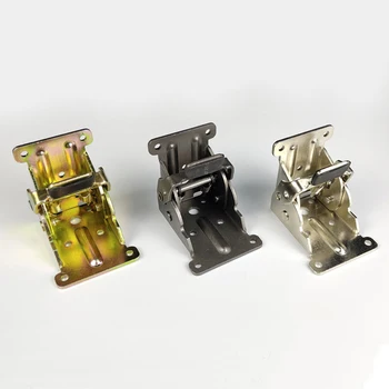 

1pc Silvery Black Steel Self Lock Locking Extension Repair Furniture Table Bed Leg Feet Folding Foldable Support Bracket Hinge