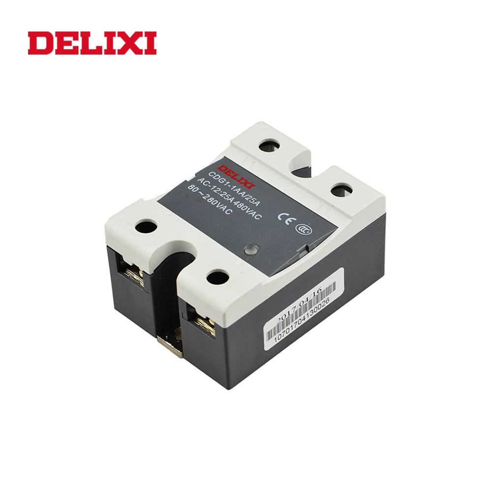 DELIXI CDG1 твердотельное реле SSR AA 60AA 80AA 100AA 80-280 В переменного тока до 24-480 В переменного тока SSR Однофазное управление переменного тока не Контактное реле