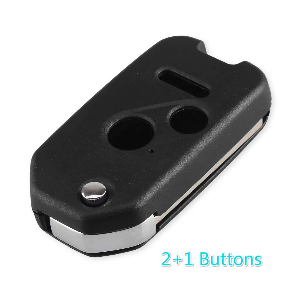 Model 2 KEYYOU 2/3/4 кнопки модифицированный Foliding флип дистанционный ключ для автомобиля в виде ракушки для Honda подходит для Civic 2012 CRV Джаз HRV Accord Pilot Insight - Цвет: Model 2