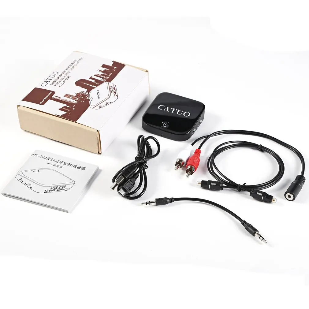 CATUO 2-в-1 Беспроводной Bluetooth передатчик/приемник аудио адаптер с оптический Toslink/SPDIF 3,5 мм стерео Bluetooth V4.1