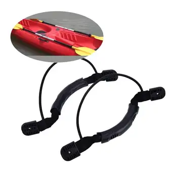 

Side Mount Kayak Carry Handles Canoe Boat Side Mount Carry Handles Paddle Park Kayak Handles and Bungee Hardwares Black 1pc