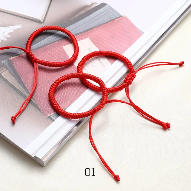 Lucky Tibetan Buddhist Red Thread Bracelet, Red Thread Bracelet Hand