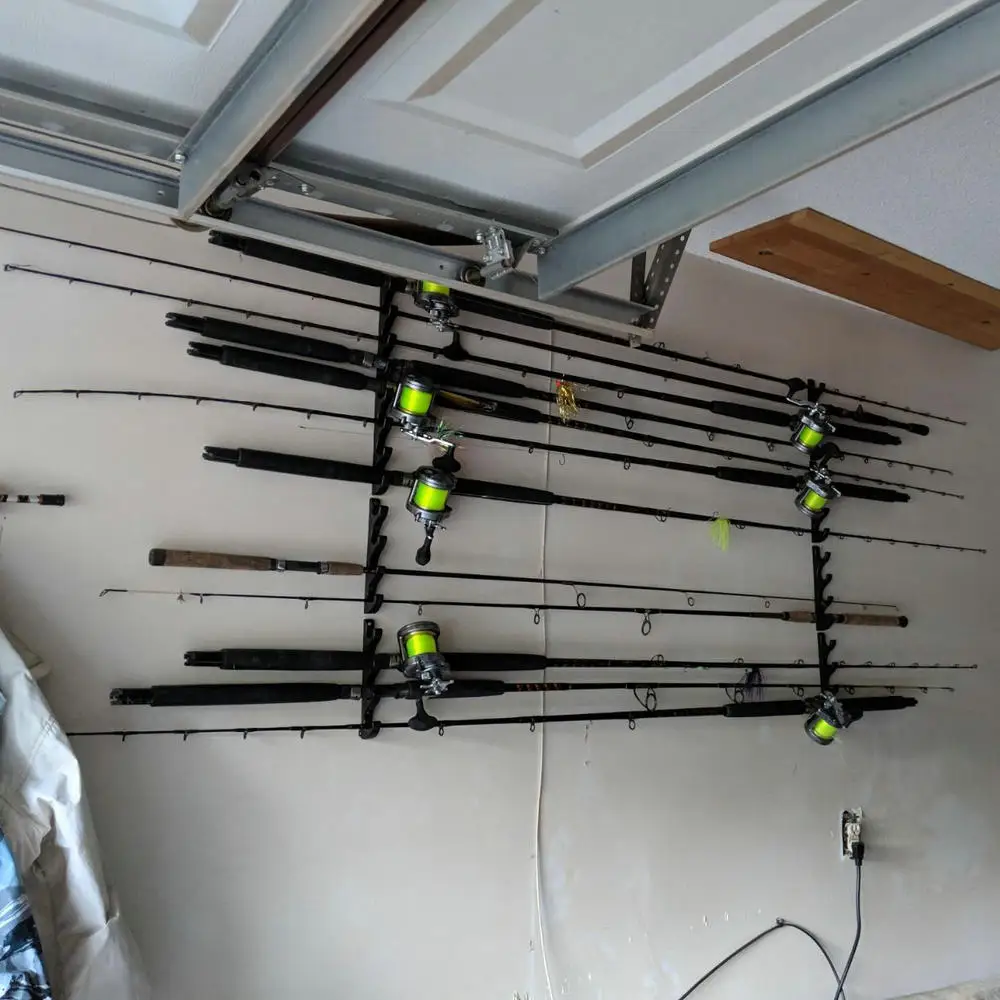 Fishing Rod/Pole Storage Wall/ W Screws - No Fishing Rod- Hold 4 Fishing  Rods