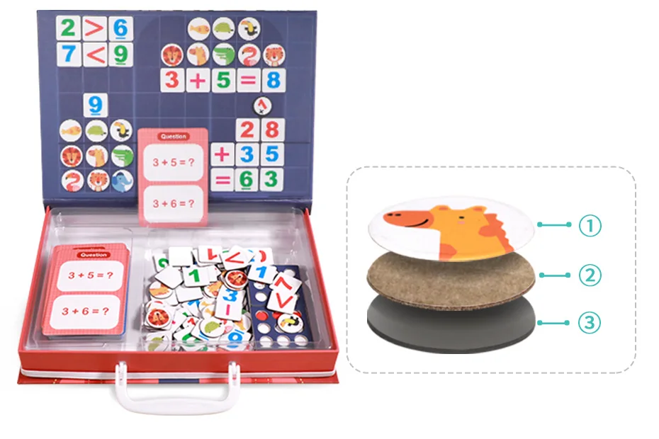 Magnetic Montessori Math Toy Arithmetic Addition Subtraction Mathematics Puzzle Game Educational Toys Teaching Count Aid Gift_17