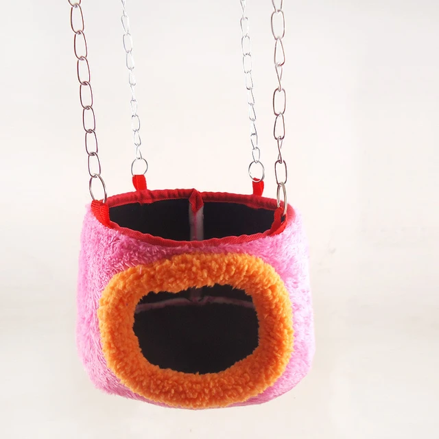 Color Random Cotton Small Pet Squirrel Parrot Sugar Glider Hanging Cage Swing Hamster Sling Chain Bed House Hedgehog Nest Toy