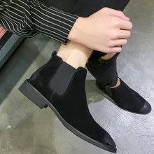 Новинка; кожаная обувь с высоким берцем; ботинки-дезерты; мужские ботинки челси из замши