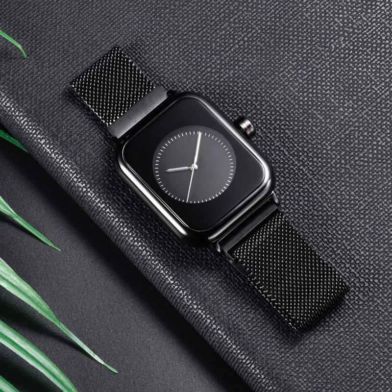 Top Brand Unique Women Quartz Watches Metal Strap Magnet Buckle Dress Creative Waterproof Wristwatches Sports Man Clock