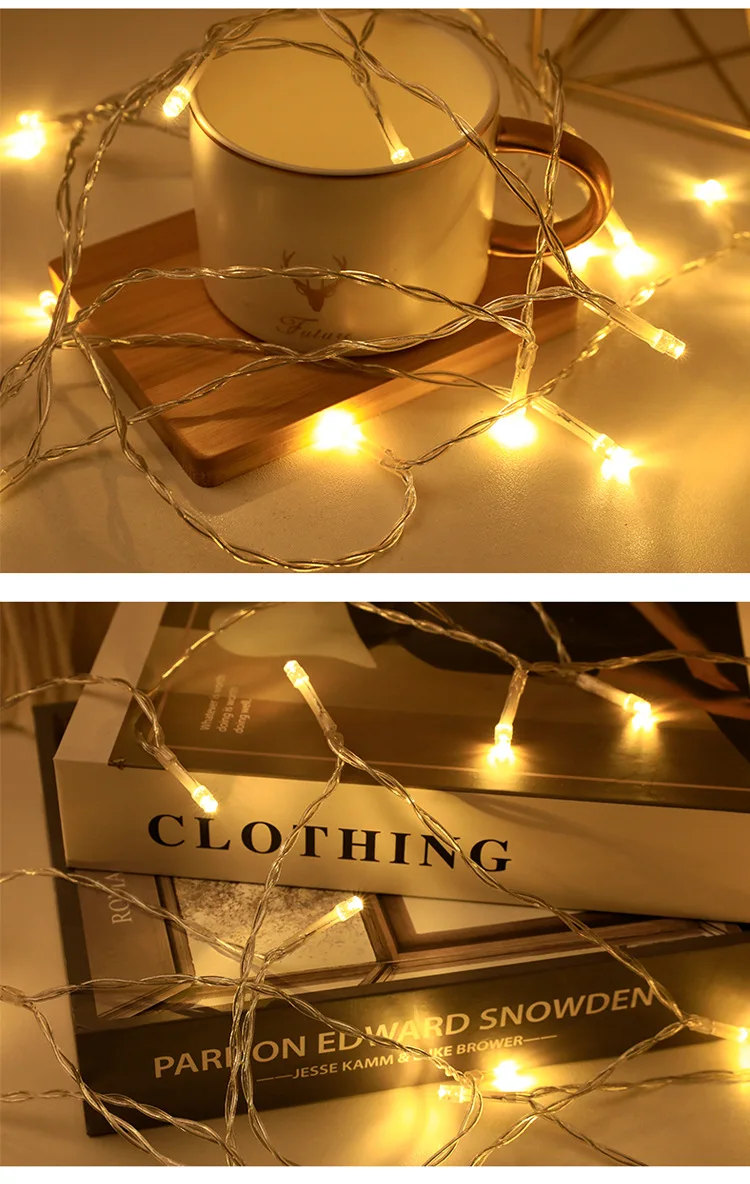 Caixa de Bateria Casamento ao ar Decoração de Natal Fio de Cobre Colorido Led Corda Luz Livre Farden 2m - 4m 6m 10m 7 Cheap Fios de iluminação