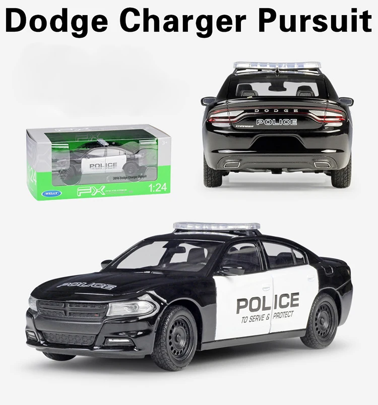 WELLY литье под давлением 1:24 модель автомобиля Dodge зарядное устройство погоня сплав гоночный автомобиль спортивный автомобиль металлический игрушечный автомобиль для детей Коллекция подарков