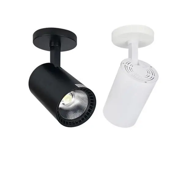 12W Ceiling type Черный/белый светодиодный COB рельсовый светильник 7 Вт 12 Вт 3 цвета изменяемый Регулируемый рельсовый трек светильник для магазина одежды показать светильник s - Испускаемый цвет: 12W Ceiling type
