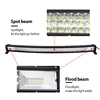 Barra de luces LED curvada para todoterreno, barra de luz Led de 3 filas de 22 