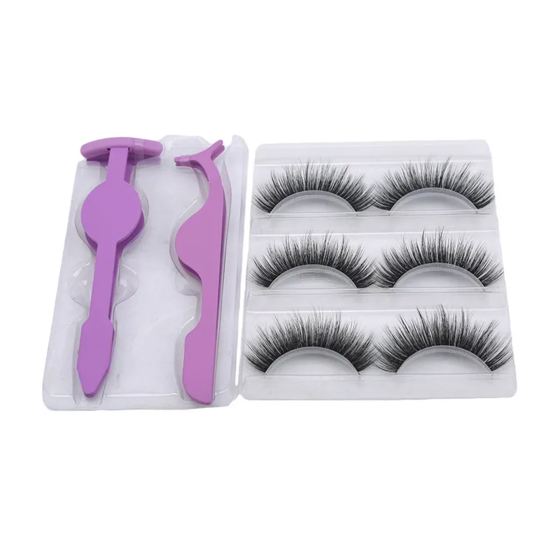 New Makeup Half Eyelash Wings False Eyelashes Mini Eyelash Wedge False Eyelashes Eye Hand Extensions Tool 3 Pairs+2 Tools/Set