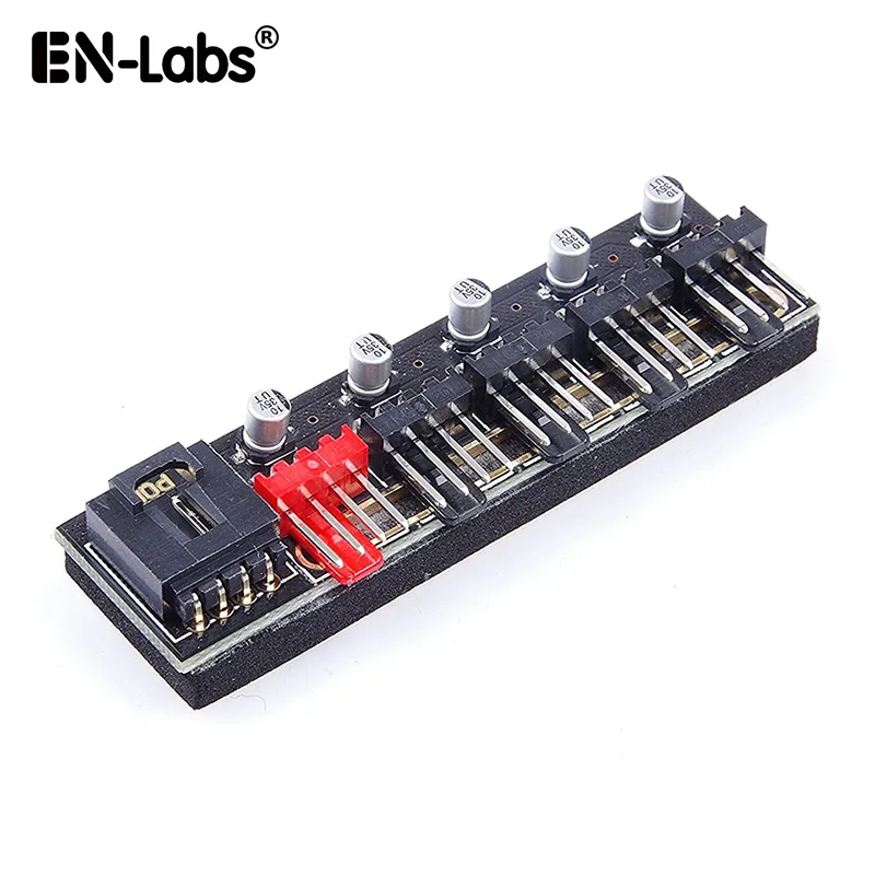 Cabo de extensão de fonte de alimentação, cabo 4pin pwm de ventilador de pc, divisor de potência de 4 pinos, 5 portas 10 canais, conector de 3 pinos|4 pin power supply|4pin pwmfan hub - AliExpress