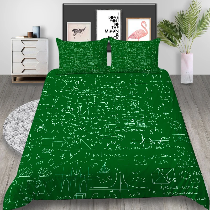 绿色方程式 背部黑色 140x210 一套