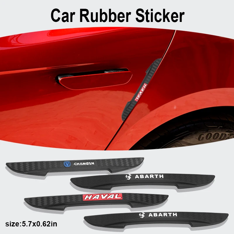 4pcs Brand New Black Rubber Anti-collision Car Door Stickers for Alfa Romeo 159 147 156 Stelvio Mito 2021 Logo Accessories | Автомобили и