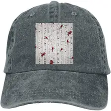 Ejiazhan7 Cardinals Ретро Регулируемая ковбойская Джинсовая Шляпа Унисекс Хип-хоп черные бейсболки