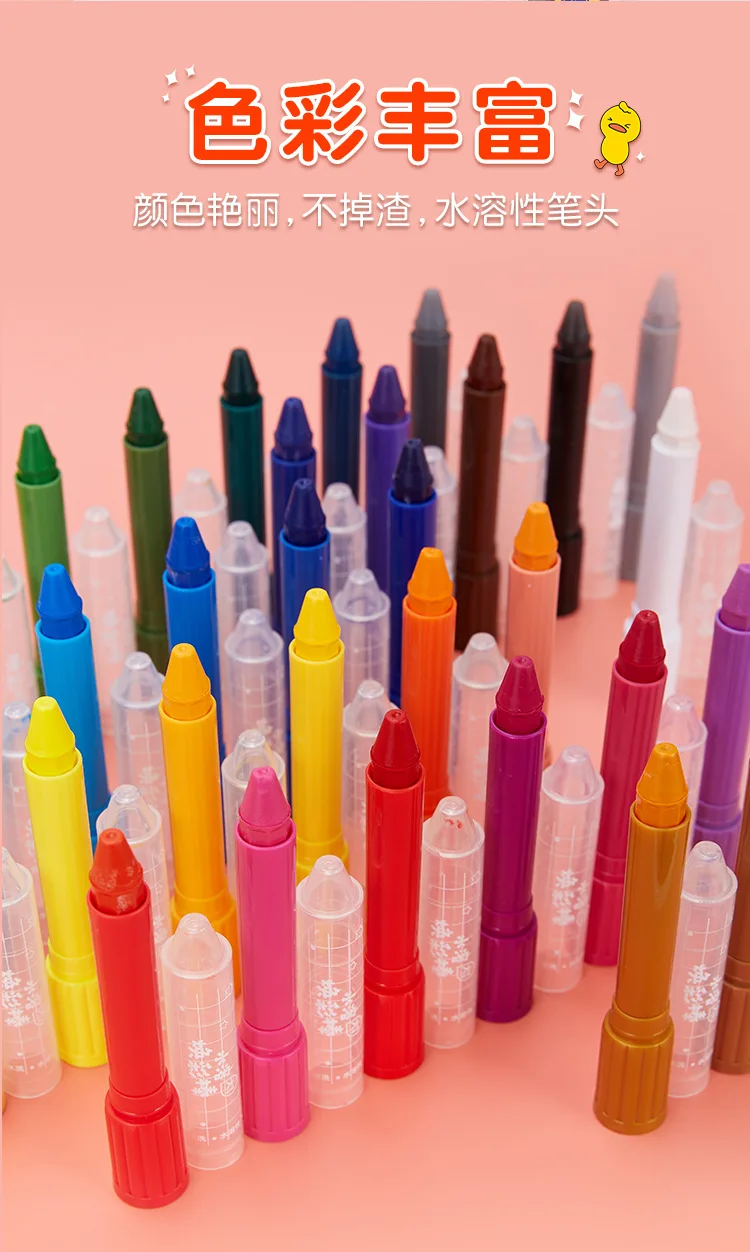 Aihao Crayon детский карандаш-моющий вращающийся ослепительный стержень водорастворимый карандаш для детского сада Op640