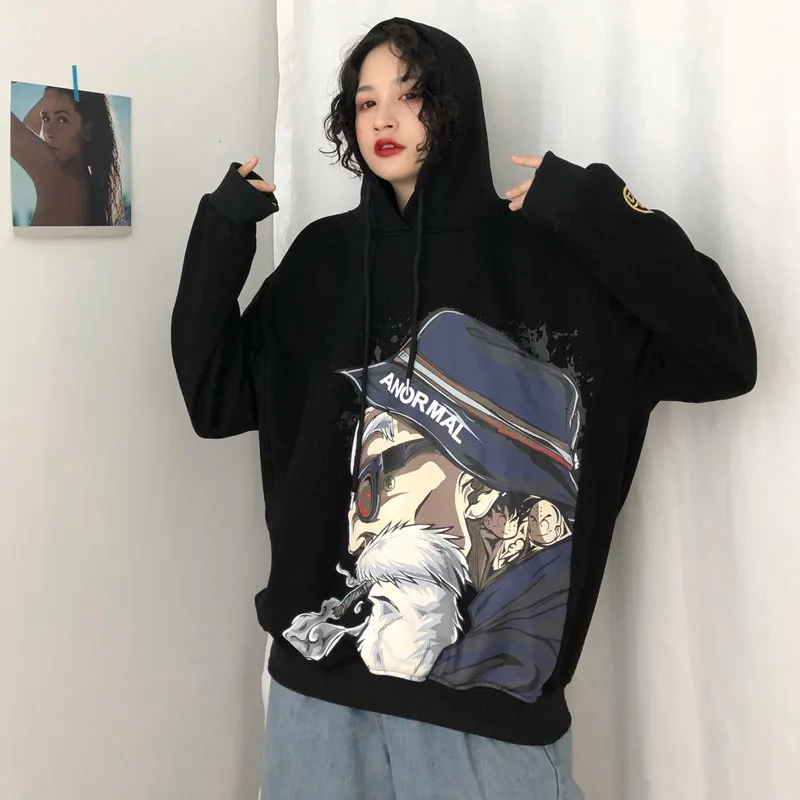 Ins BF женский свитер с принтом, уличная одежда Harajuku, повседневные свободные женские джемперы, осень, Bluza damsk
