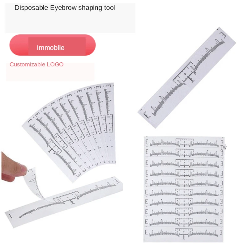 

10pcs Disposable Eyebrow large Ruler Microblading Accessories Tool Measurement Mark Permanent Makeup Sticker Tattoo Tool Kit
