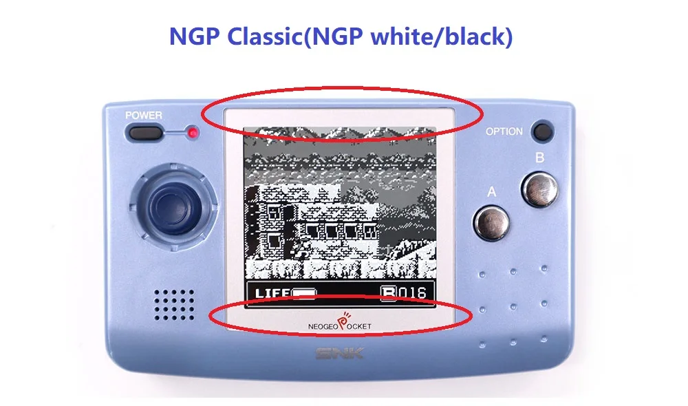 Super OSD Version Large Screen Backlight LCD For SNK Neo Geo Pocket NGP Black/White Game Console