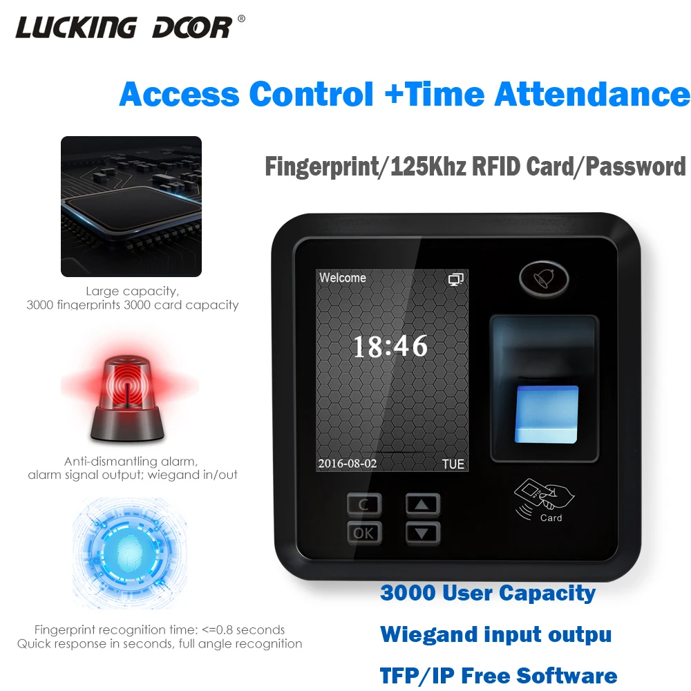 

TCP / IP RS485 клавиатура, RFID карта, биометрический контроль доступа по отпечаткам пальцев, ler контроль доступа, посещающая терминальная система