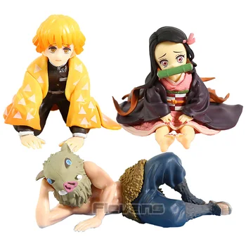 

Demon Slayer Kimetsu No Yaiba Zenitsu Agatsuma Kamado Nezuko Hashibira Inosuke PVC Figure Collectible Model Toy