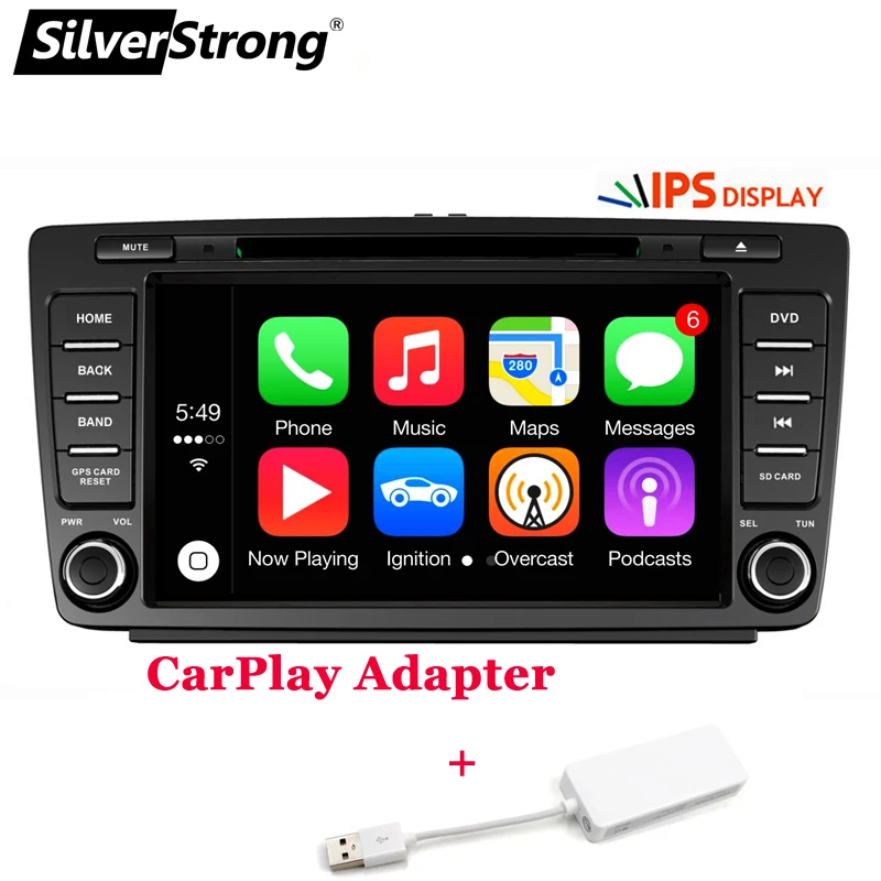 SilverStrong IPS автомобильный 2din Octavia2 Android10 9.0 DVD для Skoda Octavia 2 A5 DSP с 4G + 64G CANBUS DAB