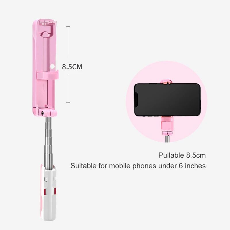 YUNAO M1 Bluetooth селфи-палка карманная портативная селфи-палка максимальная длина 750 мм модная мини-селфи-Палка для телефона Штатив