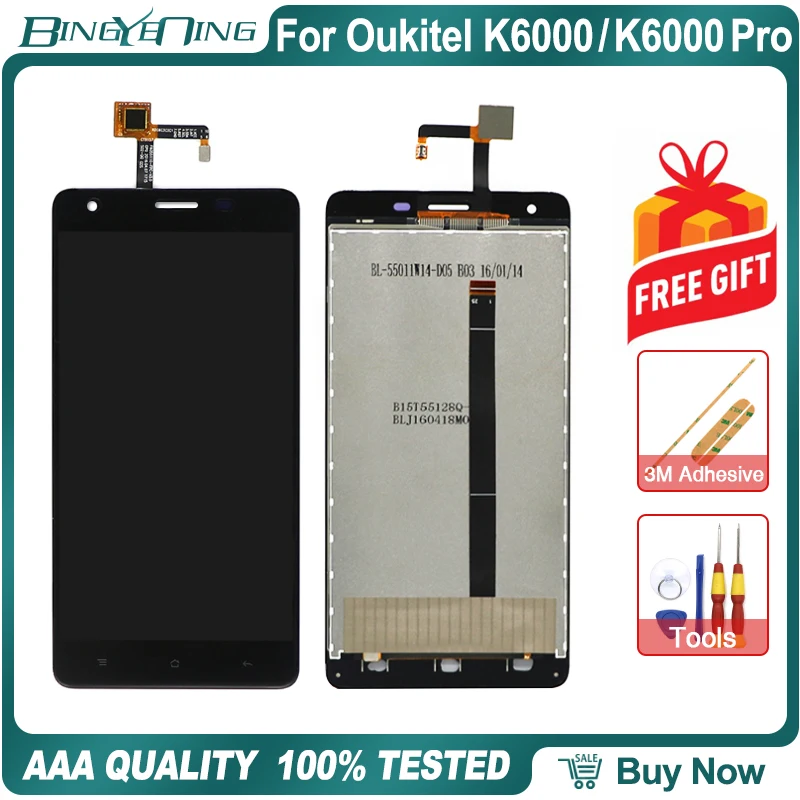 Для Oukitel K6000/K6000 Pro lcd и сенсорный экран дигитайзер с рамкой дисплей экран модуль аксессуары Замена