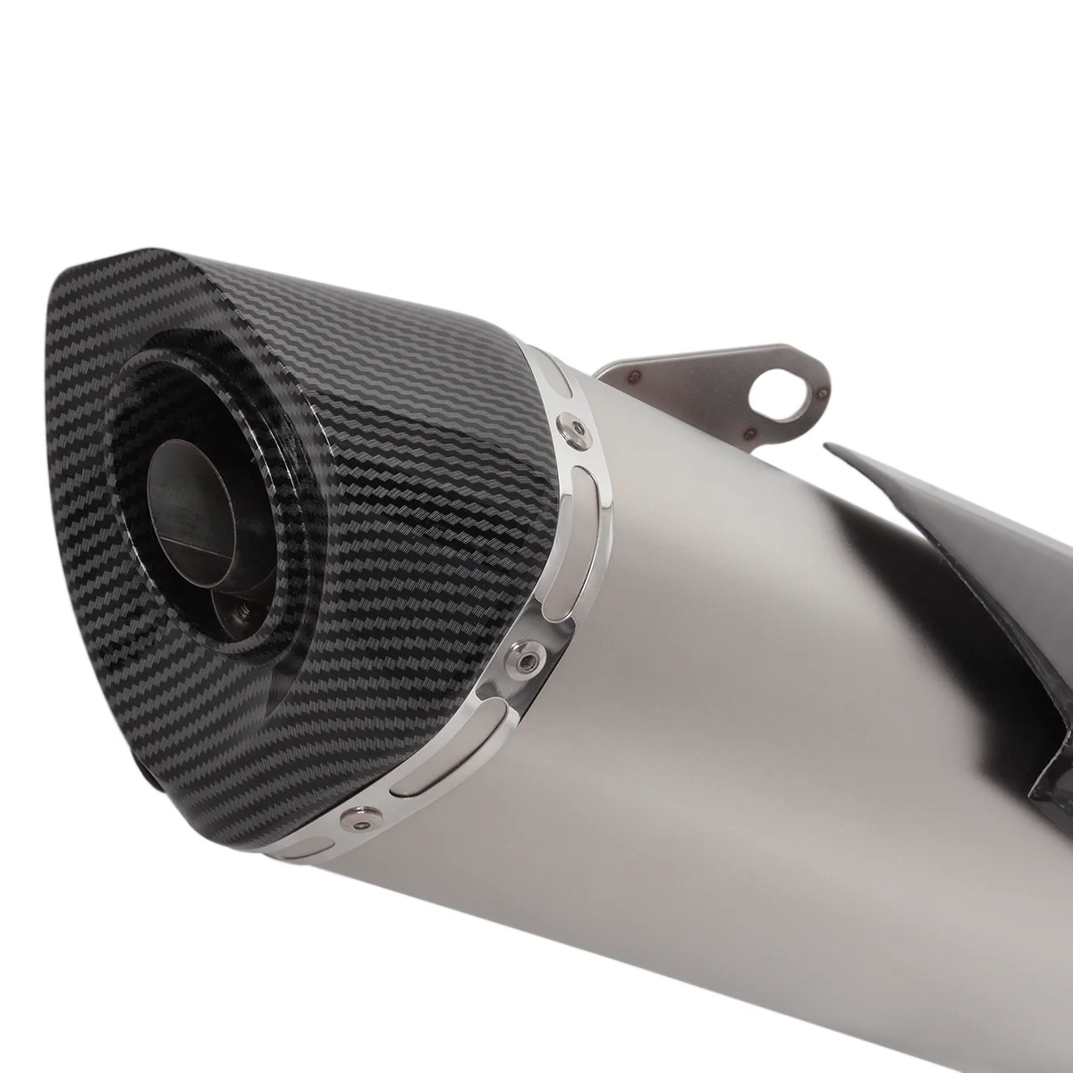 Motorcycle Exhaust Escape Moto Muffler Tailpipe For Chinf 318 Chinf318 2020 DB Killer Silencer Removable Carbon Fiber Heatguard - Image 4