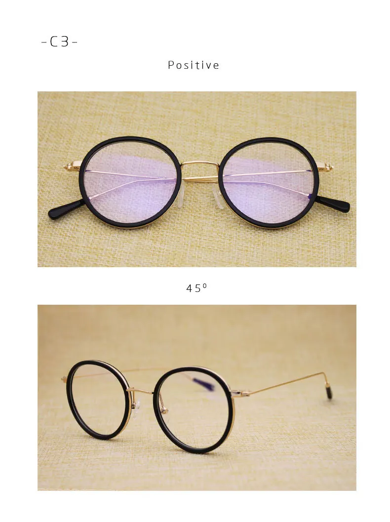 Vazrobe TR90 маленькие круглые очки Для мужчин Для женщин очки ботаника рамки человек женский по рецепту, Чехол для очков Винтаж в ретро-стиле