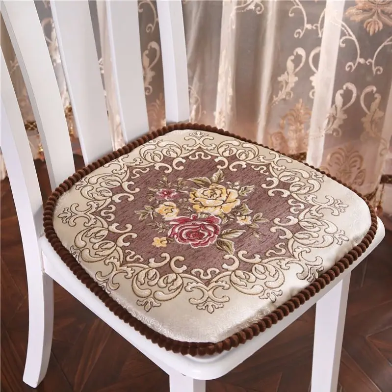 Всесезонная Подушка моющаяся офисная столовая Подушка для стула зимний теплый хлопковый коврик для сидения удобные подушки для сидения - Цвет: chqykase