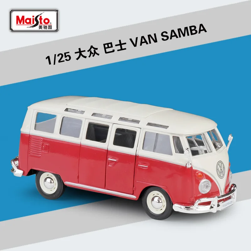Maisto 1:25 Volkswagen VAN SAMBA модель автомобиля из сплава украшение коллекция Подарочная игрушка - Цвет: VAB SAMBA