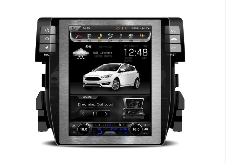 Умный экран Tesla навигация для HONDA CIVIC- Android 8,1 автомобильный Радио gps Rockchip PX3 PX6 рекордер Автомобильный мультимедийный