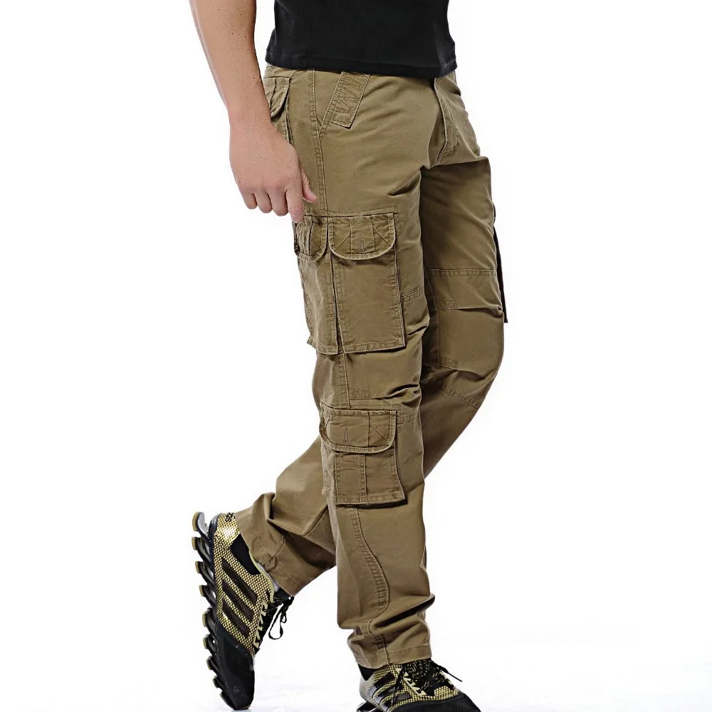 2020 Mens Pants Loose army tactical pants Multi-pocket trousers military Solid color cargo pants fo