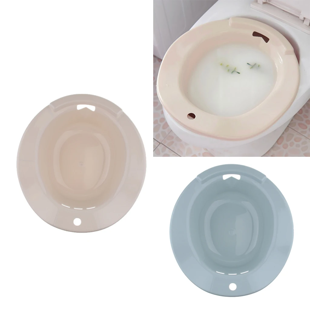2Pcs Toilet Sitz Bath Hip Tub Flusher Bath Basin Bidet for Pregnant Women Postpartum Hemorrhoid Patients