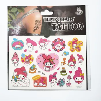 

Random 2pcs Non-toxic Cartoon Melody Temporary Tattoos sticker Body Art Flash Waterproof little horse Animal Unicorn sticker
