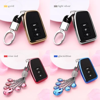 

Mini Key Bag Key Holder Keychain Girl Boy Fashion Gift For Lexus RX200t NX200 ES250 ES300h Crystal Pendant Key Cover Key Case