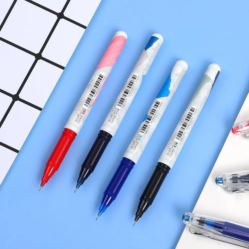 

1pc Creative Stationery Student Pen Solid Color Gel Pen 4 colors Full Needle Pen School Supplies Office Supplies 0.5mm