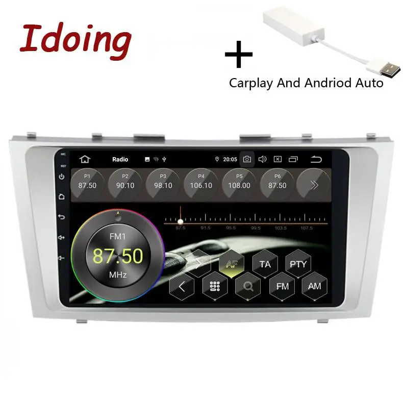 Carplay Idoing " Автомобильный мультимедийный видеоплеер навигация gps Android 9,0 9,0 4G для Toyota Camry 7 XV 40 2006-2011 навигационное автомобильное радио - Цвет: Carplay