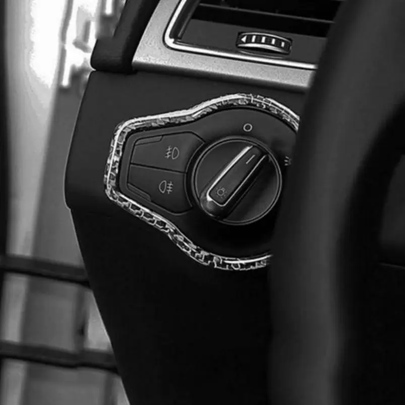 1 шт. карбоновый переключатель фар наклейка Накладка для Audi 2009- B8 A4