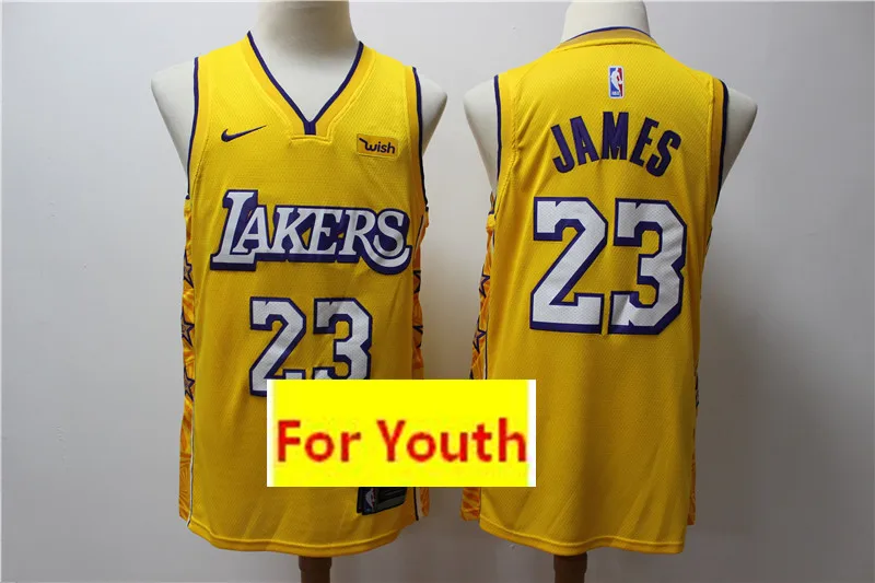 /20 City Edition youth Los Angeles#23 LeBron James#3 Anthony Davis#24 Kobe lakers Bryant new kids Jersey - Цвет: 3