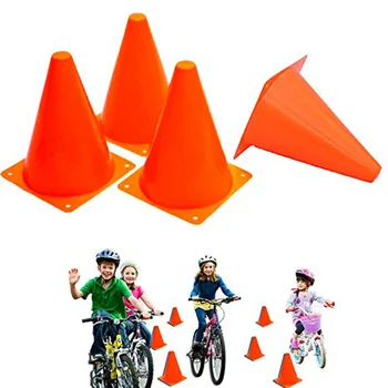 

12Pcs 18cm Dazzling Toys Traffic Orange Cones Marker Course Football Riding Excercise Supplies ENA88