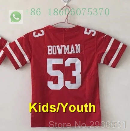 for kids youth San Francisco A+ качественная Детская Молодежная Джерси 16 Joe Монтана Carlos Hyde NaVorro Bowman Jimmy Garoppolo Джерси - Цвет: for kids youth