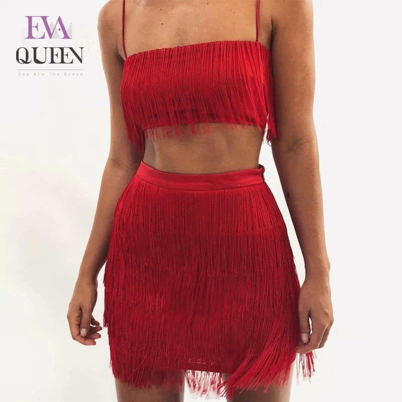 Женское вечернее платье без бретелек EvaQueen Белое Облегающее из двух частей с
