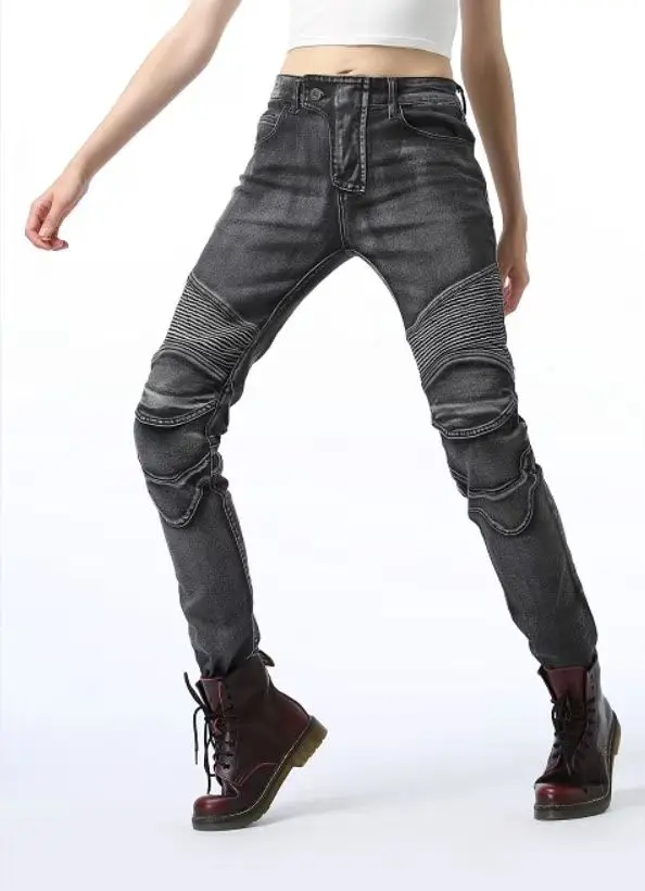 Женские винтажные джинсы для езды на мотоцикле, Pantalones Motocicleta Hombre, джинсы с перьями, стандартный выпуск, штаны для езды на машине, женские мотоциклетные штаны