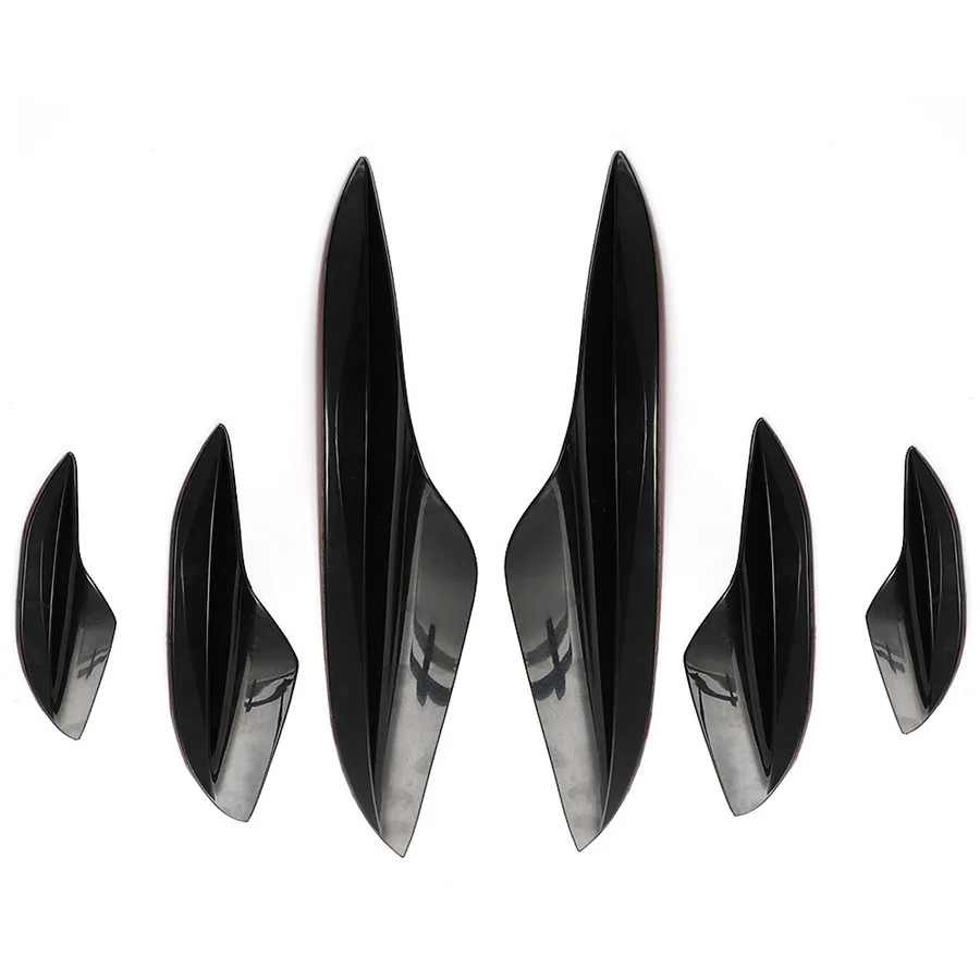 6Pcs Front Bumper Canards Fins Splitters Glossy Black Car Body Spoiler Kit For BMW E90 E92 E93 M3 2005 - 2012 6Pcs Front Bumper Canards Fins Splitters Glossy Black Car Body Spoiler Kit For BMW E90 E92 E93 M3 2005 - 2012