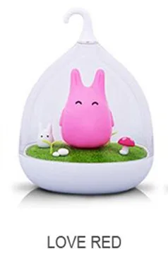 Red Ночной светильник Стиль Тоторо USB Портативный светодиодный Ночной светильник для подарка Touch Сенсор для маленьких прикроватный светильник светодиодный ночной Светильник - Испускаемый цвет: Red