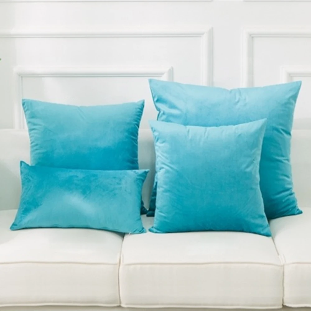 

1PC Luxury Comfortable Velvet Cushion Pillow Cover Solid Color Pillow Case Customize Decorative Throw Pillow Covers Club